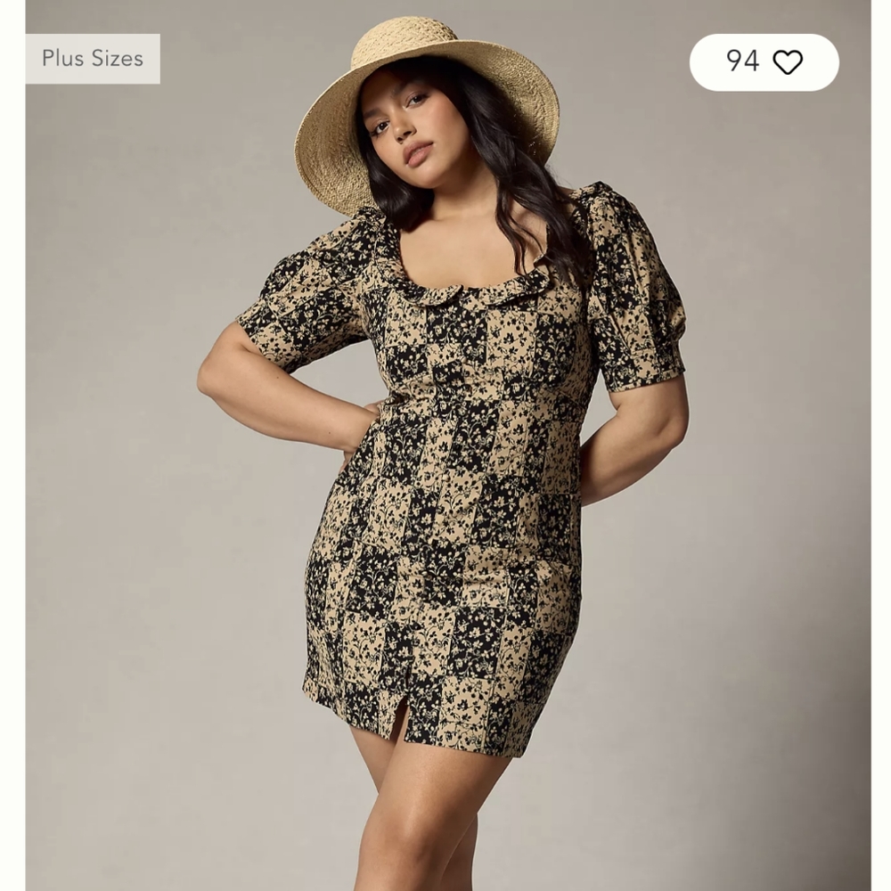 By Anthropologie Ruffled Puff-Sleeve Dress